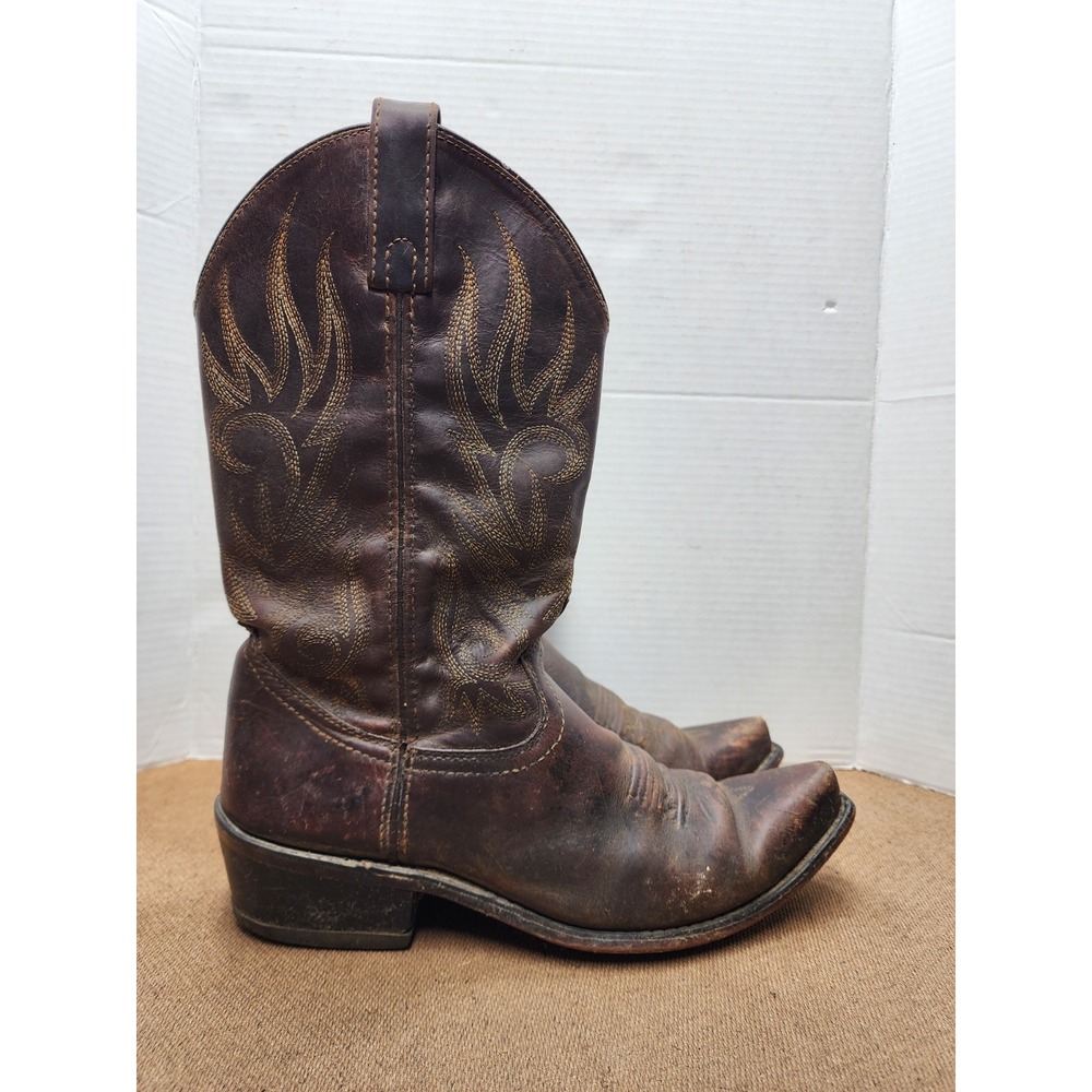 Laredo 68424 Willow Creek Men's Western Cowboy Boots Brown Leather Size 9